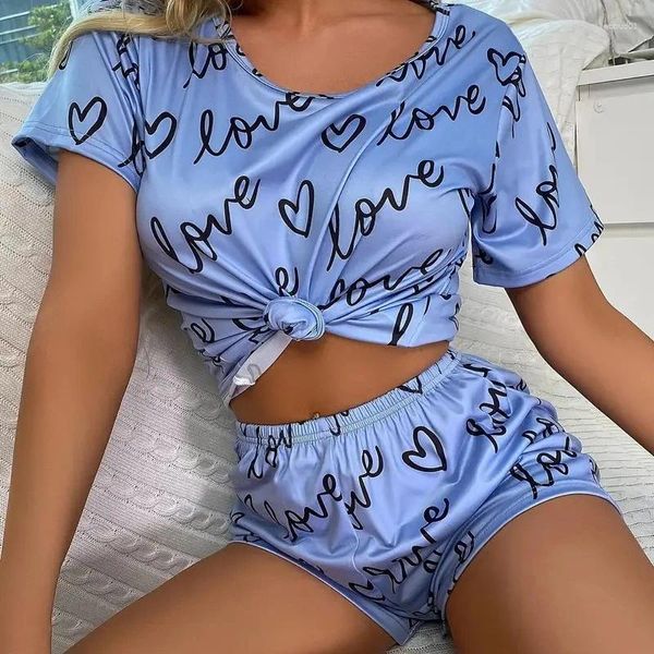 Mulheres sleepwear verão leite seda pijamas para mulheres loungewear duas peças terno estilo simples lingerie sexy pijamas meninas roupas de casa