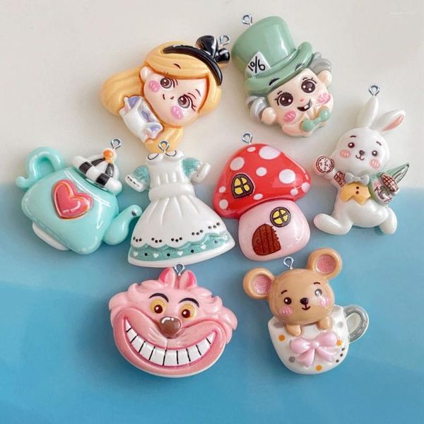 Charms 10 Stück Kawaii Prinzessin Topf Pilz Harz für Schmuckherstellung Erkenntnisse DIY Handwerk Ohrringe Anhänger Halskette Zubehör