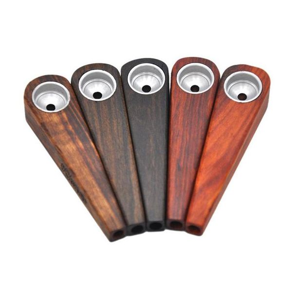 Tubi per fumatori Tubi per sigarette in legno per fumatori a mano in legno 17 mm di diametro 76 mm di altezza per accessori per tubi per erbe aromatiche per tabacco Strumento per tubi petroliferi Dh9Rg