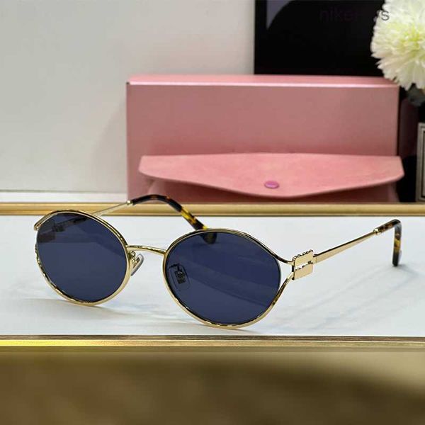 Mui Glasses Occhiali da sole di lusso Designer da donna Occhiali da sole ovali da sole retrò piccoli rotondi di alta qualità Nuovo prodotto con prescrizione VROC