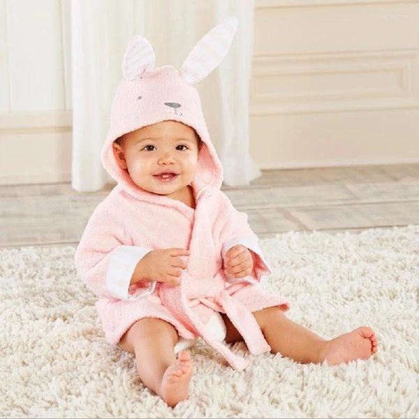 Cobertores 2024 toalhas de banho de bebê terry nascido roupão animal crianças robe menina cobertor com capuz roupas