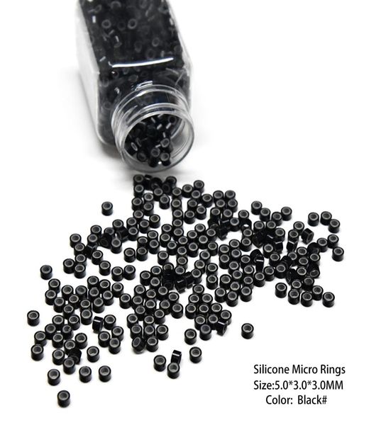 1000pcs 50mm30mm30mm Silikon Mikro Halka Boncuklar Saç Uzatma için Boncuklar DIY Blackblondebrowndark Kahverengi Kahverengi 5colors Mevcut 4518148