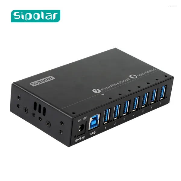 Sipolar A-173 Ultra Yüksek Hızlı 7 Port USB 3.0 Hub Çoklu Şarj Cihazı Ayrıştırıcı Bilgisayar Aksesuar Mobil Telefon Tablet