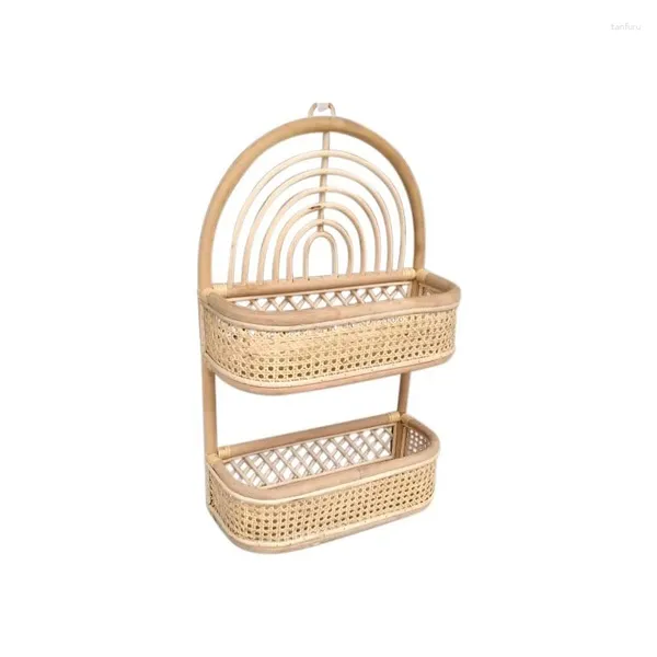 Dekorative Teller Vine Storage Rack Künstlerische und Retro-Rattan-Produkte handgefertigte mehrschichtige Homestay