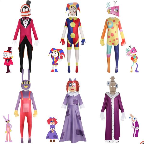 Figure di giocattoli d'azione Incredibili e magici Circo digitale Adt Costumi di gioco di ruolo per bambini Cartoon Poni Tuta Regali per bambini 240119 Dhsvq