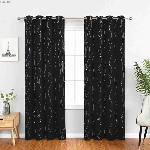 Cortina de decoração para casa, cortinas para sala de estar, múltiplas cores, perfeita para quarto de crianças, resistente à luz solar forte, raios ultravioleta