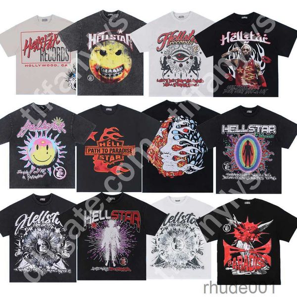 Tees Hellstar Camiseta Verão Moda Mens Mulheres Designers Camisetas Manga Longa Tops Algodão Camisetas Roupas Polos Curtos de Alta Qualidade Hellstars Roupas D HIVC