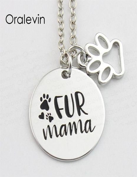 FUR MAMA Inspirational Timbrato a mano Inciso Accessori Charms personalizzati Collana con ciondolo personalizzato per le donne Regalo Gioielli fai da te 10 pezzi Lo8959336