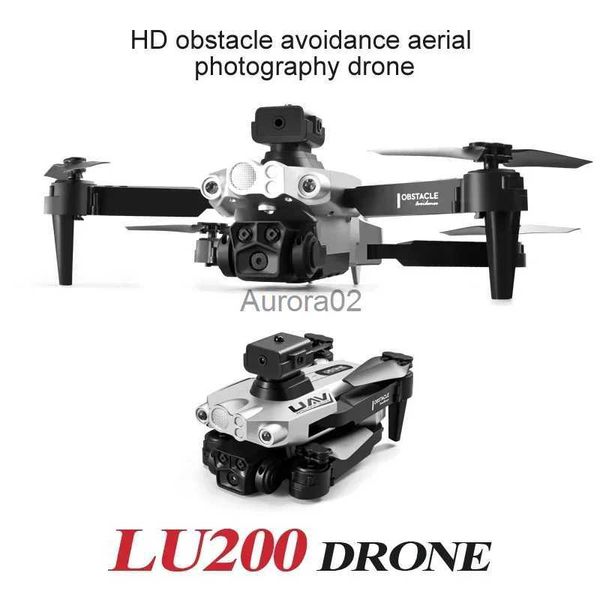 Drones LU200 Fluxo Óptico Drone Fotografia Aérea de Alta Definição Dobrável Quatro Eixos Aeronaves Caminho Obstáculo Evitar Helicóptero YQ240217