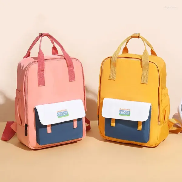 Sacos escolares 3-5 anos de idade crianças mochila saco primário cor contraste luz jardim de infância pré-escolar bebê crianças