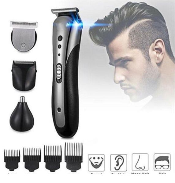 3 em 1 máquina de cortar cabelo elétrica navalha barbeador nariz cortador de cabelo aparador limite pente conjunto recarregável casa groo jllvuj8765503