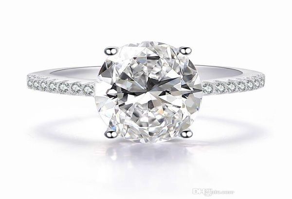 Top Quality Vecalon Classic 925 Sterling Silver Ring Set Oval Cut 3ct Diamond Cz Engagement Wedding Band Anéis para Mulheres Nupcial Fr1343499