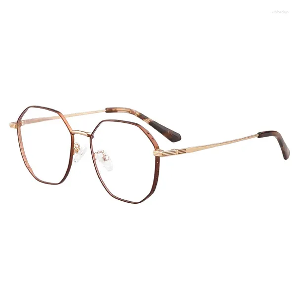 Sonnenbrille Evove Polygon Herren Brillengestell Damen Unisex Mopic Optische Brillen mit Sehstärke Schwarz Braun 0 -150 200 250