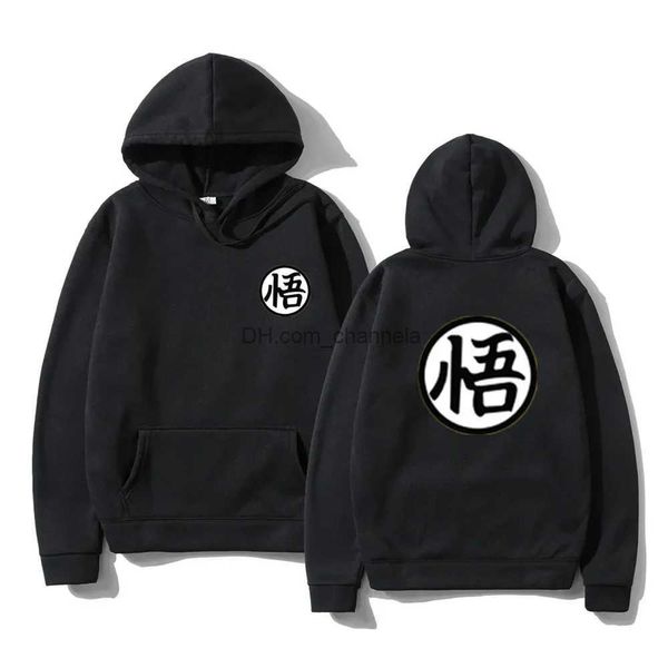 Erkek Hoodies Sweatshirtleri Yeni Japon anime Erkek Kadın Kapüşonlu Sweatshirt Çok Sevimli Karikatür Goku Baskı Harajuku Hoodie Sweatshirt Poleron Hombre T240217