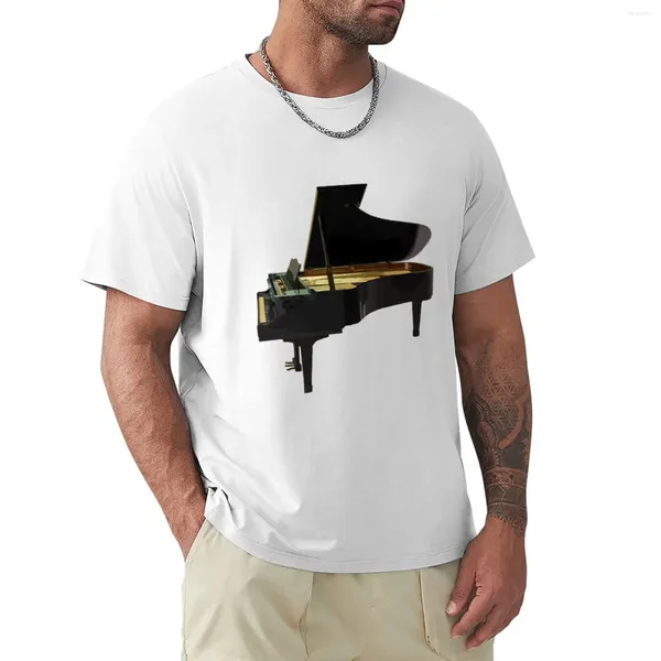 Canotte da uomo T-shirt per pianoforte a coda T-shirt vintage Moda coreana Camicie per ragazzi Allenamento da uomo