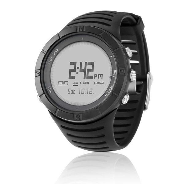 NORTH EDGE Herren Sport Digitaluhr Stunden Laufen Schwimmen Sportuhren Höhenmesser Barometer Kompass Thermometer Wetter me294S