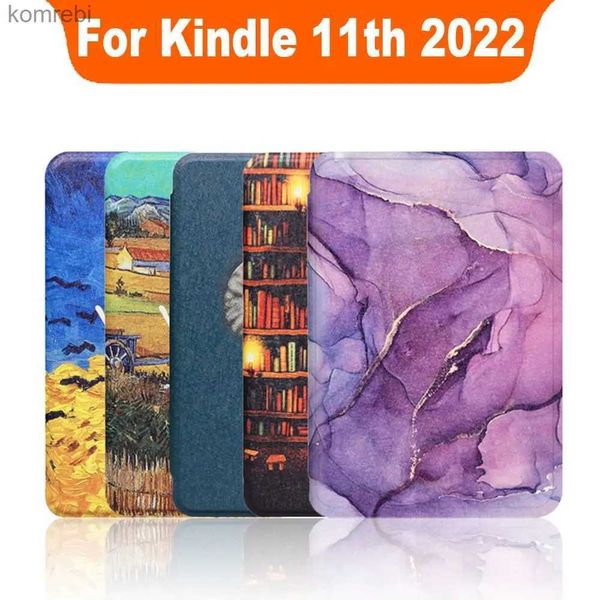 Tablet PC Hüllen Taschen für den brandneuen Kindle 11. 2022 veröffentlicht 6 Zoll C2V2L3 Magnetische Smart Cover Displayschutzfolie Hülle Folio Case Bunte FundaL240217