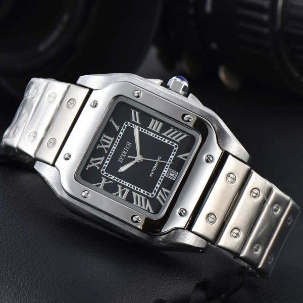 Лучшие оригинальные часы для брендов для Mens Fashion Classic Квадратные водонепроницаемые.