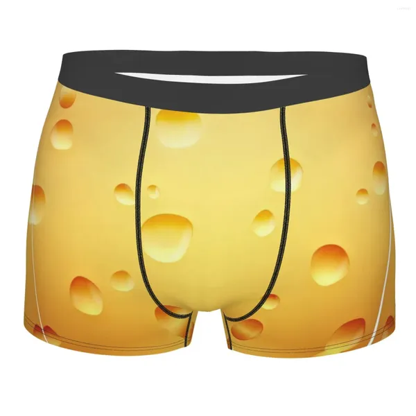 Unterhose, Käse, 3D-Druck, Herrenunterwäsche, männlich, doppelseitig bedruckt, weich, atmungsaktiv, maschinenwaschbar, Höschen, Polyester-Boxershorts