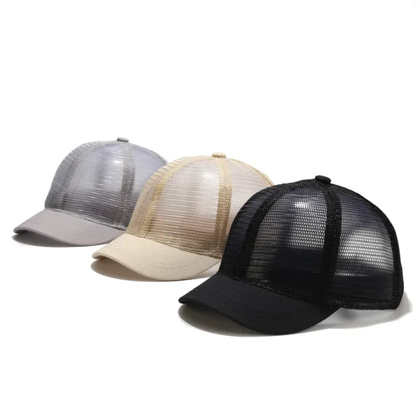 Tappi per palla corta berbura da baseball berretto da baseball full mesh traspirante cappello equestro equestre da uomo alla moda da donna in punta estate