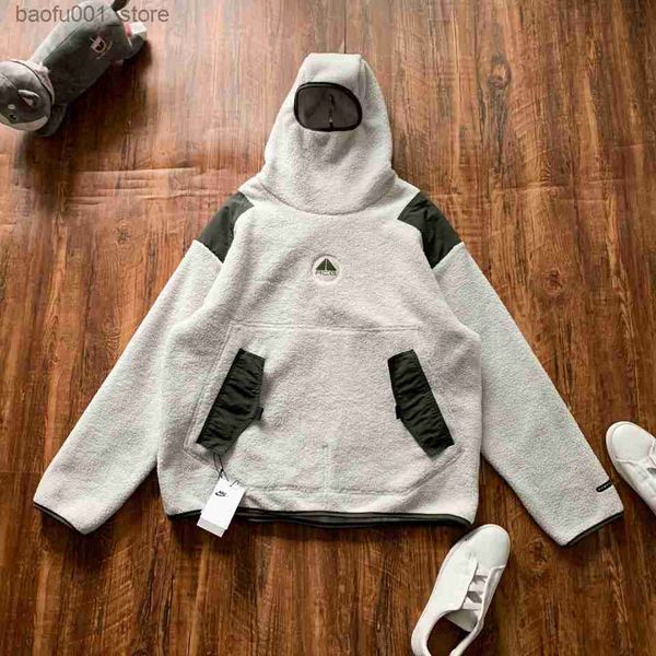 Erkek Hoodies Sweatshirts Yeni Sonbahar/Kış Modelleri Sup FW22 HAFTA3 ACG Polar Külot Erkekler Kadın Sweatshirt Sal Edeceği Kalınlaştırılmış Q240217