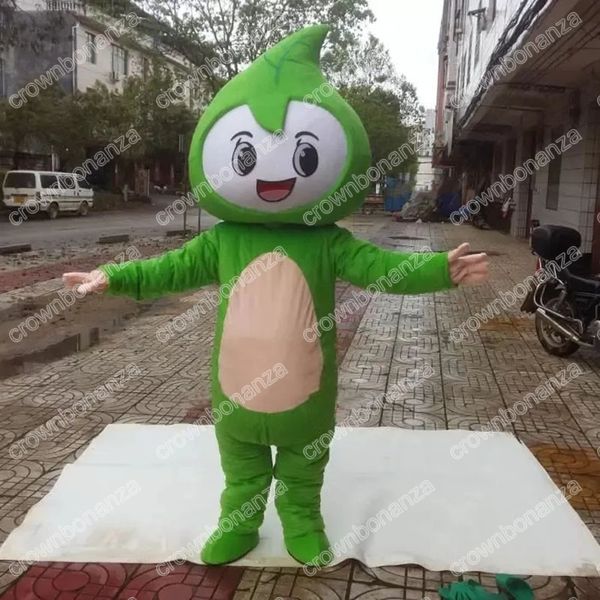 Nuovi costumi della mascotte della foglia verde di stile Vestito del personaggio dei cartoni animati di Halloween Vestito di Natale All'aperto Vestito da festa Abbigliamento pubblicitario promozionale unisex