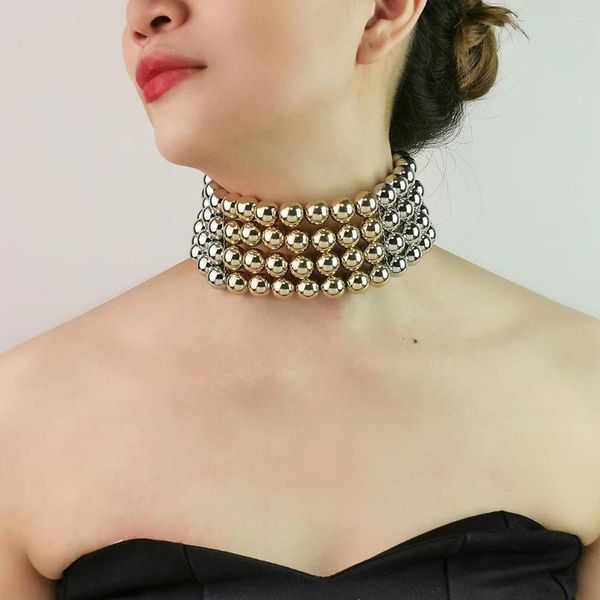 Choker Mutilayers Perlen Halsketten Für Frauen Mode-Statement Klobigen Kragen Halskette Party Hochzeit Schmuck Zubehör