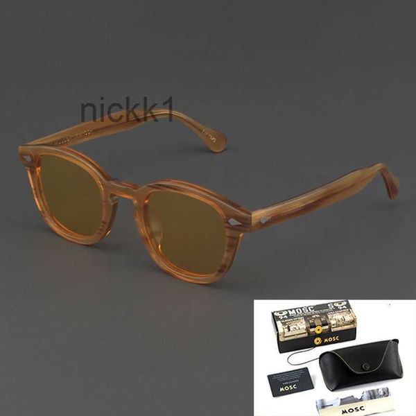 Sonnenbrille Johnny Depp Lemtosh Mann Polarisierte Sonnenbrille Luxus-Stil Vintage Acetatrahmen Blaue Nachtsichtbrille Frau 230211 35Y4