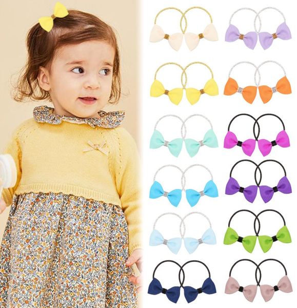 2piecepair Baby Mädchen Neugeborene Mini Bögen Stirnbänder Haarschmuck Weiche elastische Haarbänder Säugling Kleinkind Party Supplies Kopfbedeckung 7665863