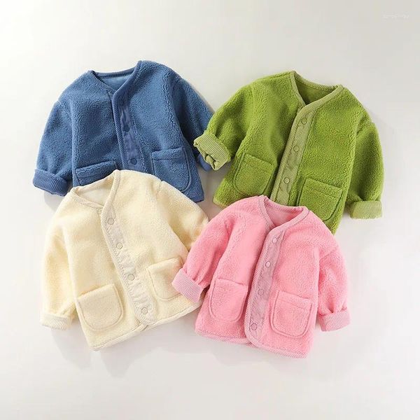 Piumino per bambini in caldo pile e capispalla per bambini Ragazza per bambino Ragazzo Giacca in peluche Autunno inverno Vestiti per adolescenti 8/10/12/14 anni