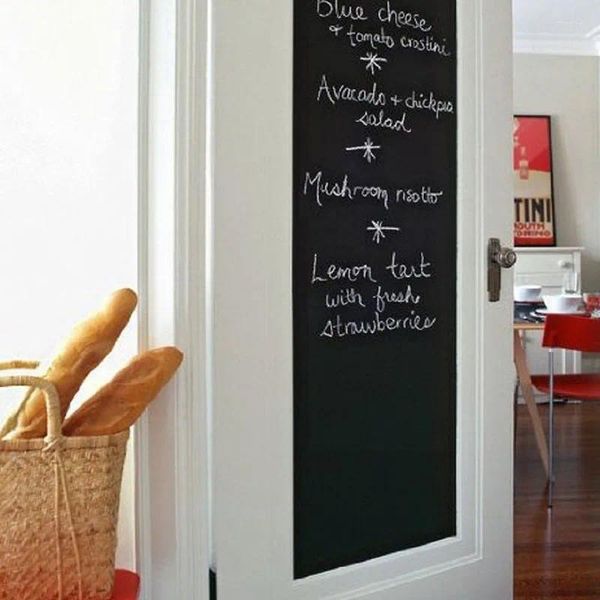 Adesivos de parede 60 200cm quadro negro removível desenho apagável aprendizagem multifuncional escritório gr5