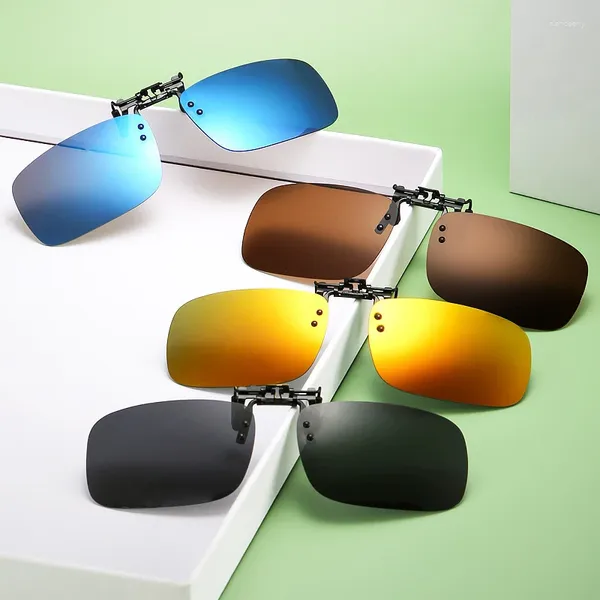 Outdoor Brillen Polarisierte Clip Angeln Sonnenbrille Fahrer Nachtsicht Flip Up Auf Frauen Mann Schattierung Gläser Zubehör