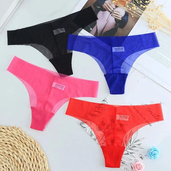 Kadın Panties Süper Şeffaf Dikişsiz Kadınlar Tanga Yaz Ultra İnatçı Bayanlar Mesh Lingerie Seksi Düşük İnce iç çamaşırı T-BACK BRIE