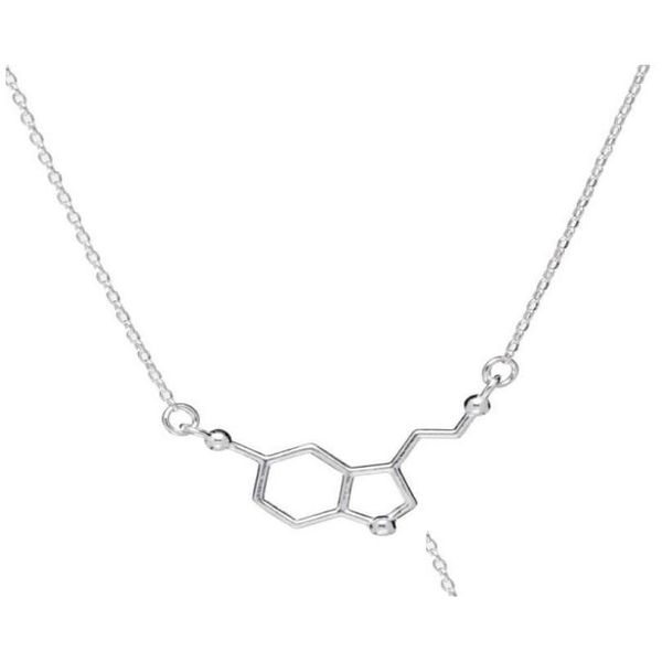 Collane con ciondolo 1 Collana con pendente a struttura molecolare chimica Forma 5Ht Geometrica Infermiera squisita Semplice Donna fortunata Madre Men039S Dhdaa