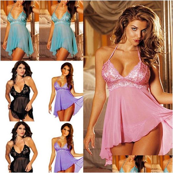 Damen-Nachtwäsche, Babydoll-Dessous, Spitze-Unterwäsche, Frau, sexy Sommer-Dame-Pyjamas, M/L/Xl/XXL/XXL, Innenkleidung, Zuhause, Kleidung, Drop de Dhfzo