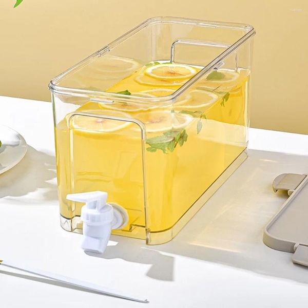 Bottiglie d'acqua Dispenser per bevande trasparenti da 3,9 litri con coperchio del rubinetto Brocca fredda in plastica Contenitore per limonata di grande capacità Tè alla frutta