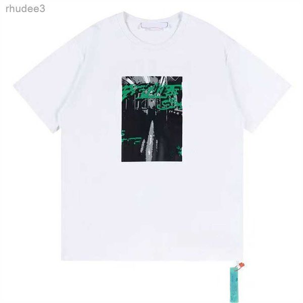 Männer Designer-Hemd Herren T-Shirts Weiße Hemden T-Shirts Kurzarm Brief gedruckt Streetwear T-Shirts Offs Weiß Unregelmäßiger Pfeil Lose T-Shirts Tops Mann Casual Marke M O0KY