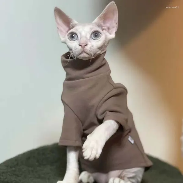 Trajes de gato inverno tanque superior camisola guardas roupas puro algodão quente hoodie pet casaco roupas jaqueta xs a 2xl