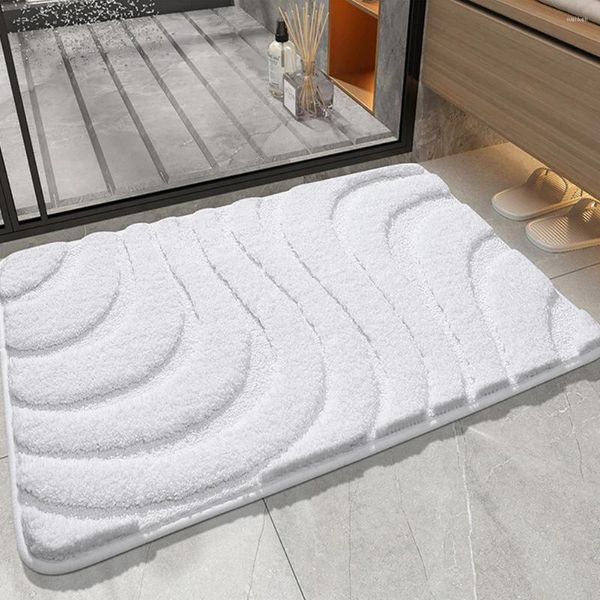 Tappetini da bagno Tappeto lavabile 40x60 cm/15,7x23,6 pollici Tappetino antiscivolo morbido e lungo in peluche che assorbe l'acqua