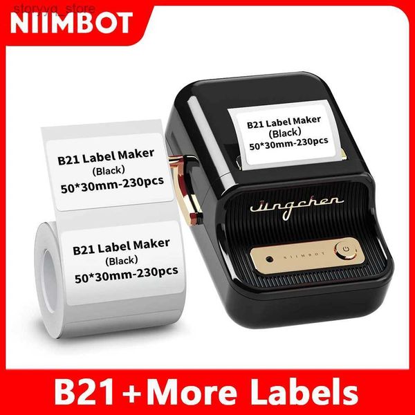 Etiketten Tags Niimbot B21 Mini-Etiketten-Thermo-tragbarer Drucker für mobilen Klebedrucker Aufkleber Drahtloser Bluetooth-Tag-Preisetikettenhersteller Q240217