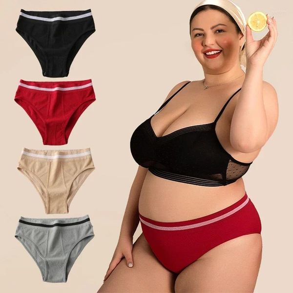 Damenhöschen 1XL-4XL Plus Size Hohe Taille Nahtlose Damenunterwäsche Bequeme und atmungsaktive weibliche Sexy Dessous Solide Slips