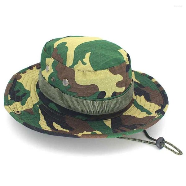 Berretti Camouflage Cappello da sole Berretto Tinta unita Cappelli estivi a prova di sole Verde