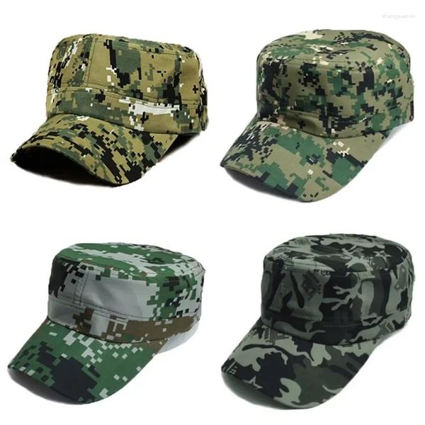 Cappellini da baseball Berretto militare mimetico Cappello visiera parasole per uomo tattico piatto da esterno per uomo all'aperto