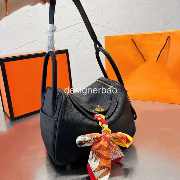 Handtaschen aus echtem Leder, superweich, Schultertasche, Damen-Umhängetasche, Damenhandtasche, Geldbörse, Bänder, Litschi-Maserung, modische Buchstaben, verstellbare Träger