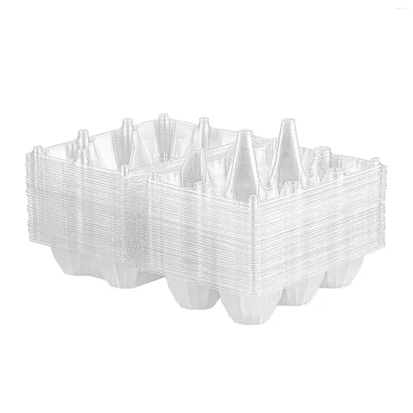 Borse portaoggetti 36 pezzi cartoni per uova vassoio contenitore in plastica trasparente per frigorifero per pascolo familiare 6 griglie