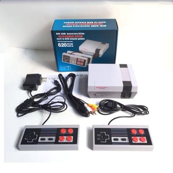 Direto da fábrica de alta qualidade UE Mini Retro Console portátil Console de videogame Jogador portátil Av Saída 8 bits 620 Jogos Clássicos Crianças Consoles Brinquedos Presentes