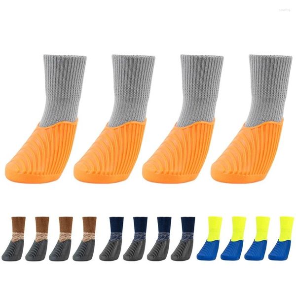 Hundebekleidung, rutschfeste, wasserdichte Gummistiefel für Haustiere und Katzen, Regenschuhe, Outdoor-Schuhe, Socken, Fußabdeckung, Zubehör, 4-teiliges Set