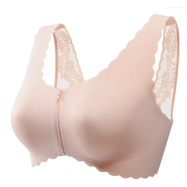 Set di reggiseni 1941 Reggiseno per mastectomia con cerniera Inserti in silicone Post Biancheria intima Tasca per cancro al seno Lingerie femminile di grandi dimensioni