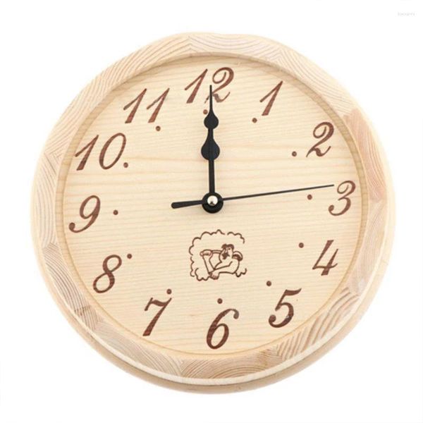Relógios de parede 9in Clock Timer Peso leve sem tampa de vidro ou plástico à prova de ferrugem durável sauna simples para quarto
