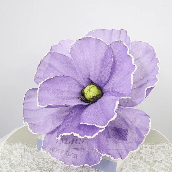 Fiori decorativi Grande peonia Fiore di lino fatto a mano Decorazione domestica moderna Accessori per matrimoni di San Valentino Artificiale di alta qualità